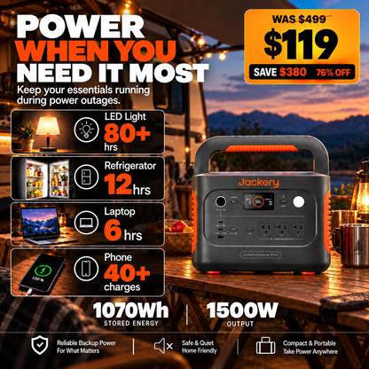 1070Wh Solar Generator Kit + FREE 200W Solar Panel (Limited BOGO)