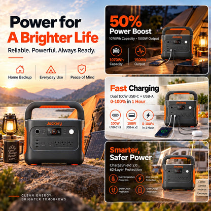 1070Wh Solar Generator Kit + FREE 200W Solar Panel (Limited BOGO)
